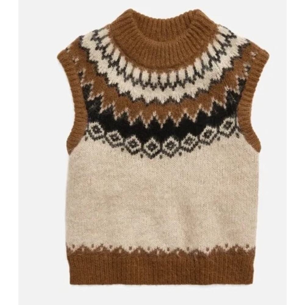 POLO RALPH LAUREN Sz XXL Alpaca Blend Fair Isle Intarsia Knit Sweater Vest - Picture 9 of 10